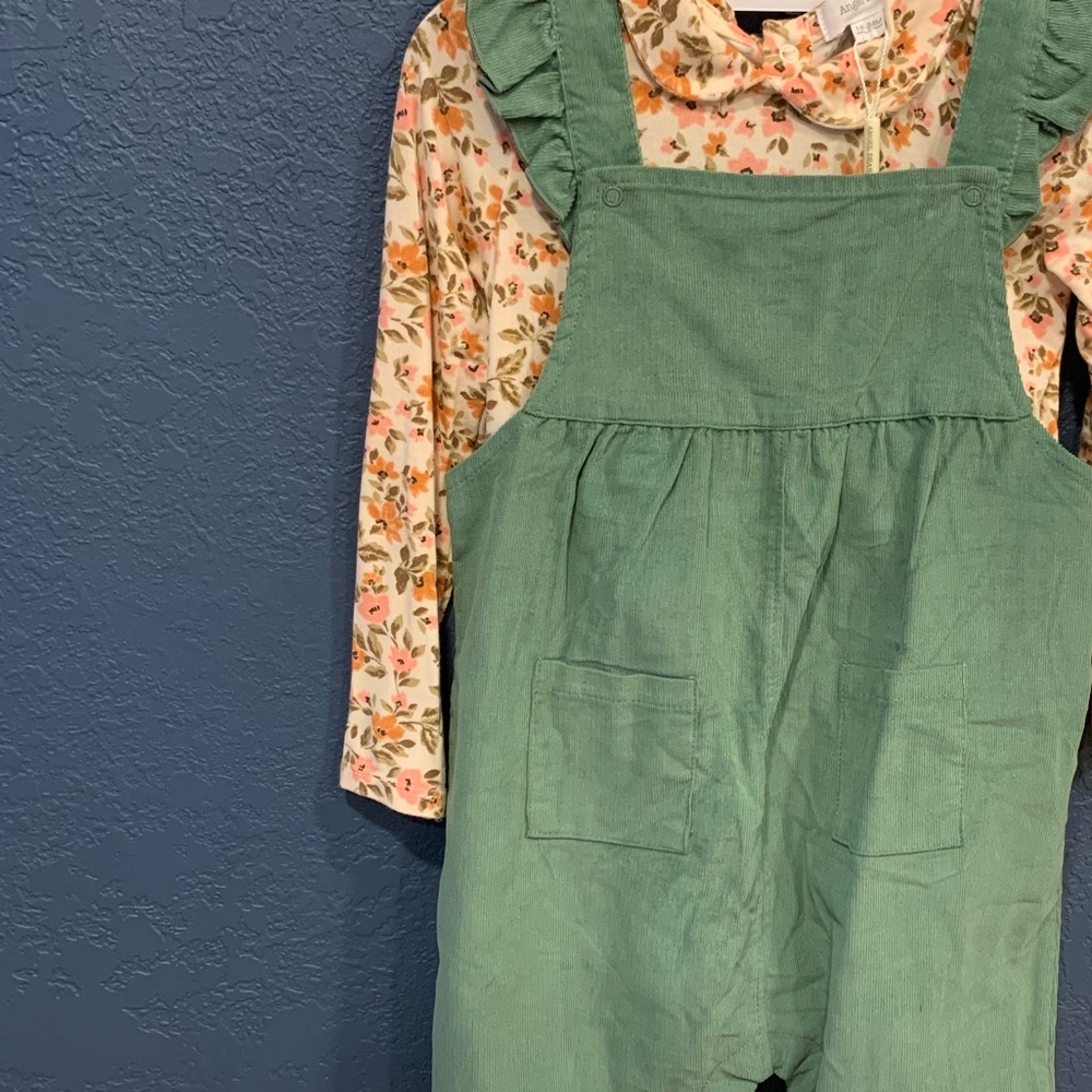 Preppy Ruffled Overalls and Floral Top - Picture 17 of 17